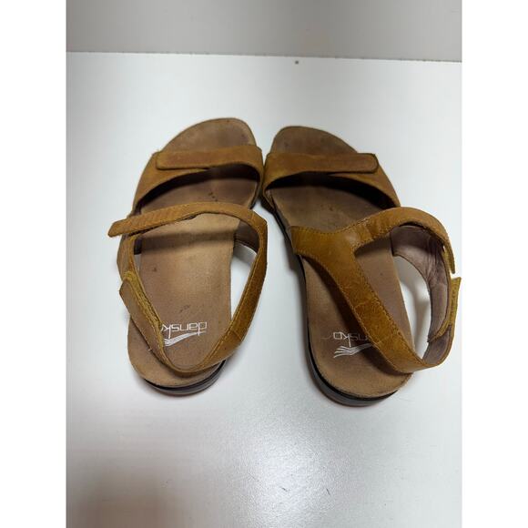 Dansko Women’s Leather Sandals Sz 38 (7.5-8 US) Brown Slingback Open Toe Boho - Picture 4 of 7